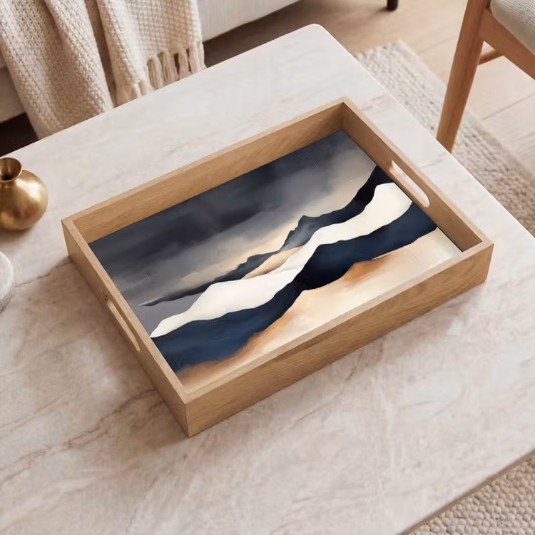 Tablett - Berge - Dunkelblau - Landschaft — 2