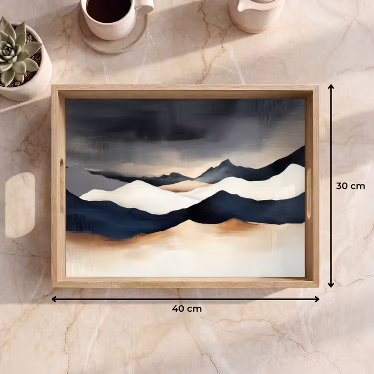 Tablett - Berge - Dunkelblau - Landschaft — 9