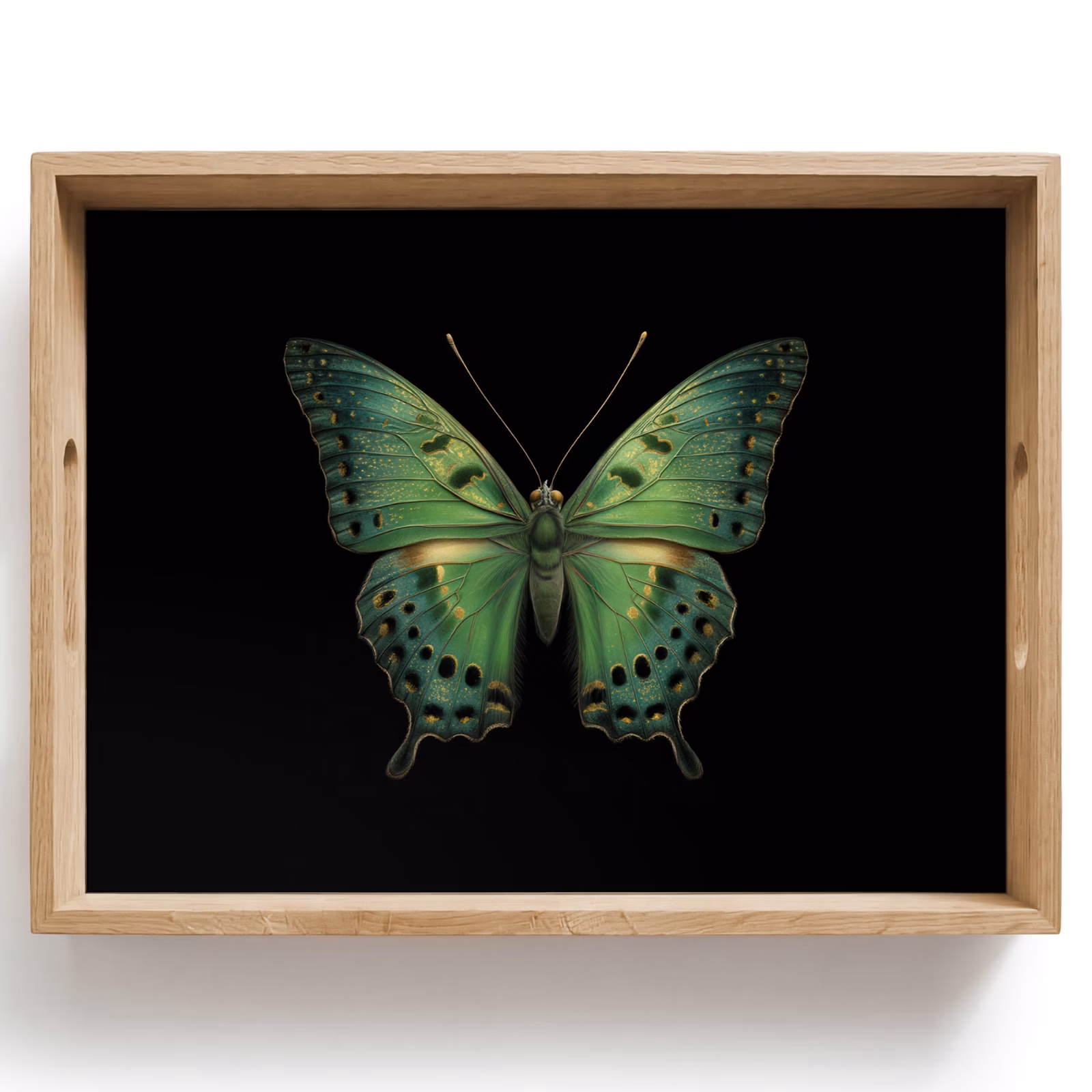 Tablett - Schmetterling - Grün - Tiefe — 1