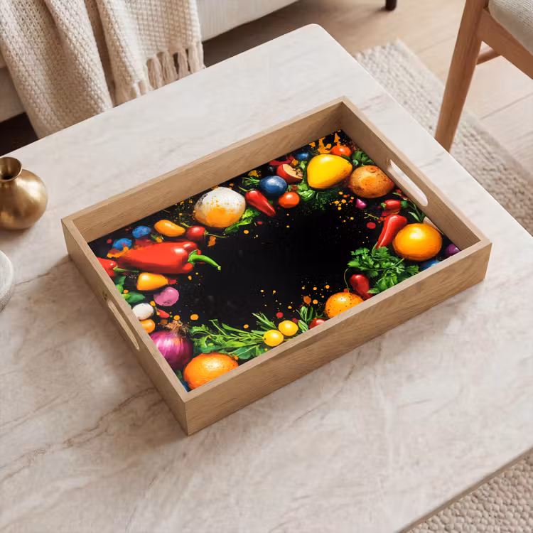 Tablett - Gemüse - Graffiti - Farbenfroh - Kochen - Abstrakt — 2