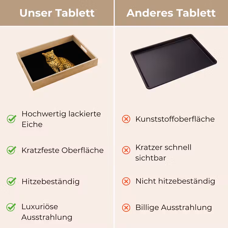 Tablett - Panther - Realistisch - Braun — 3