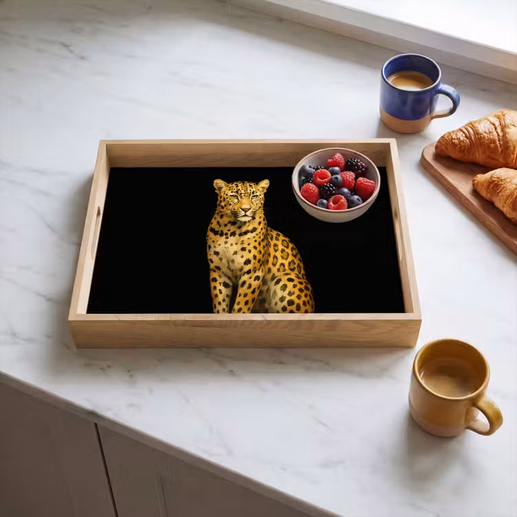 Tablett - Panther - Realistisch - Braun — 4
