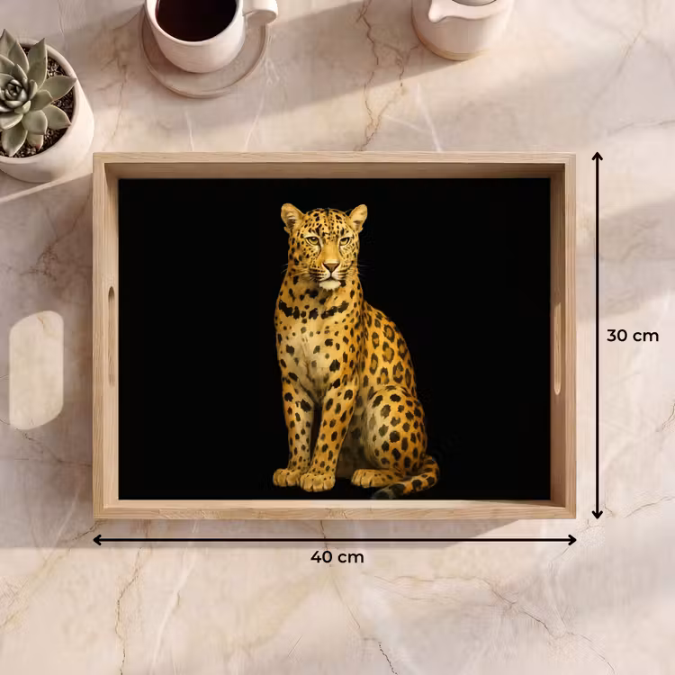 Tablett - Panther - Realistisch - Braun — 9