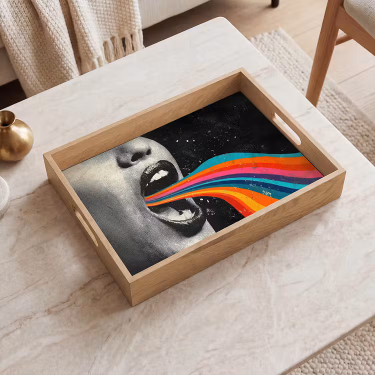 Tablett - Mund - Wellen - Regenbogen — 2
