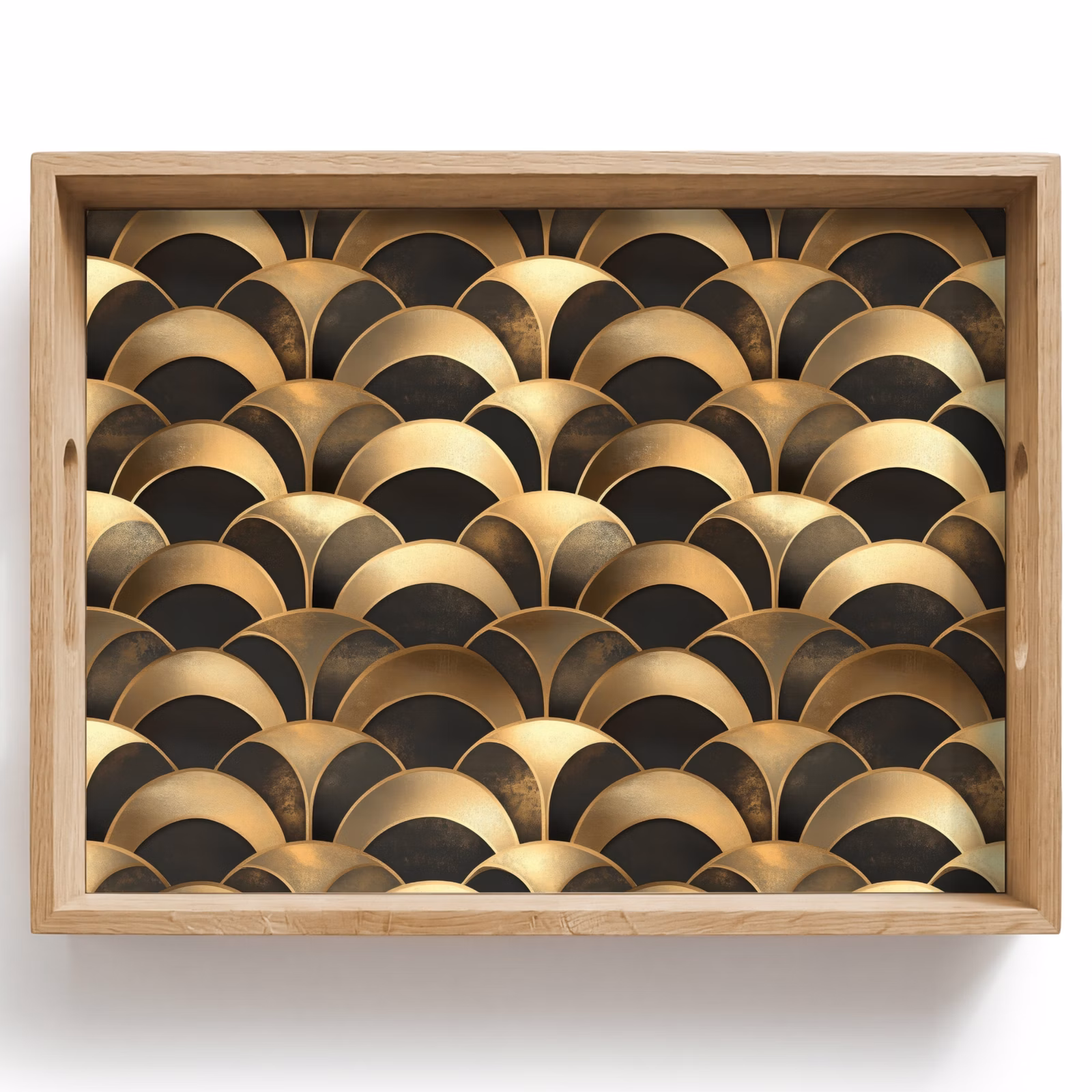 Tablett - Skalen - Textur - Gold — 1