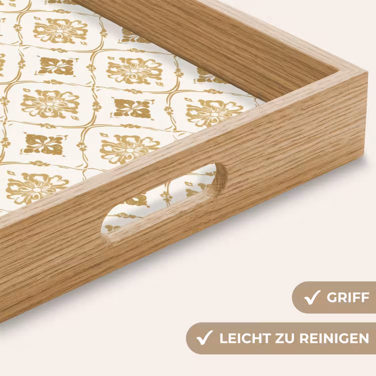 Tablett - Ornament - Klassisch - Gold — 5