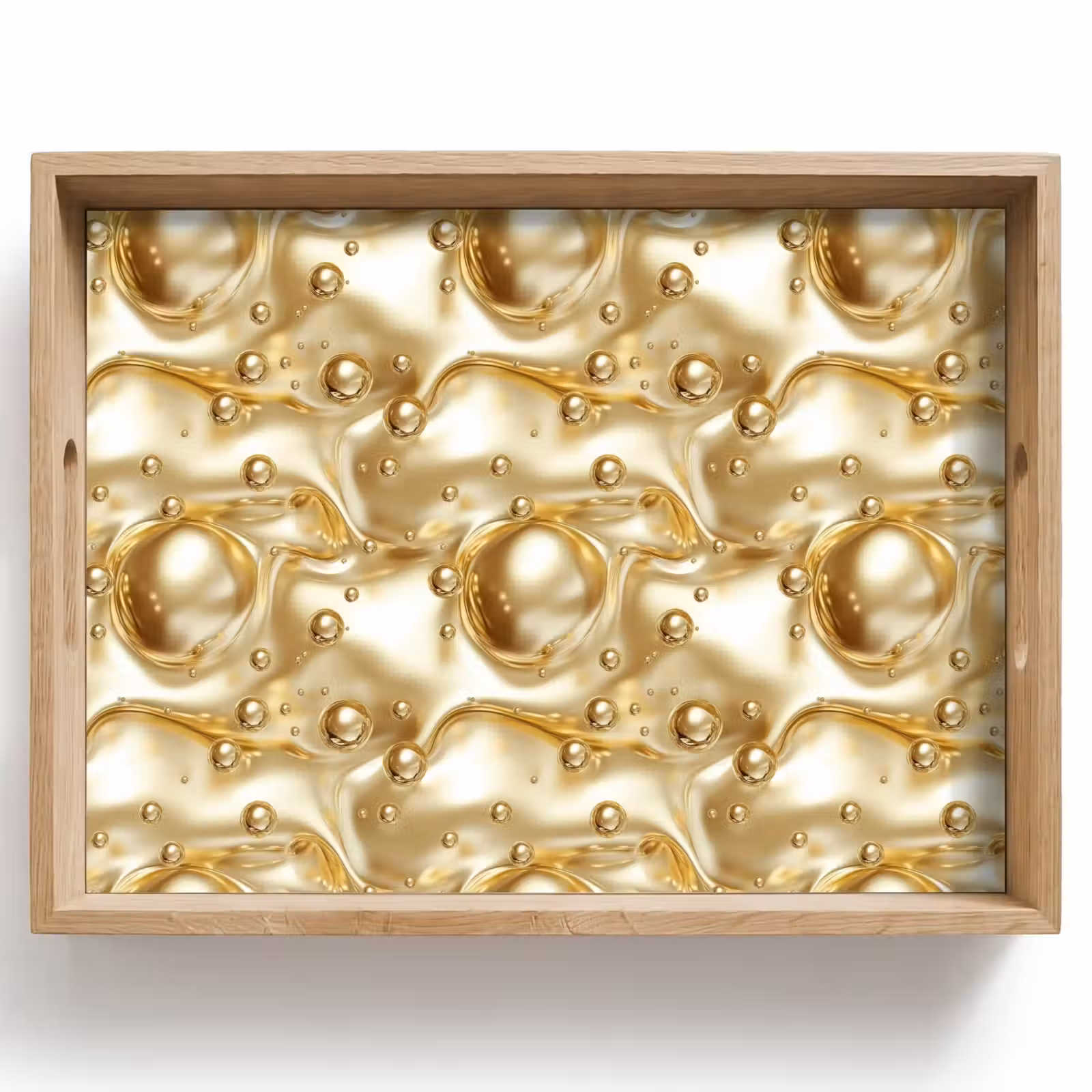 Tablett - Flüssigkeit - Tropfen - Gold — 1