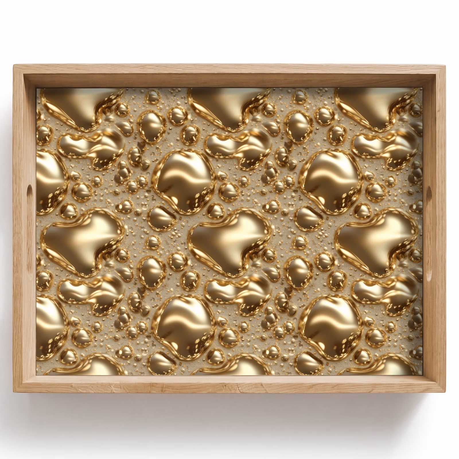 Tablett - Tröpfchen - Organisch - Gold — 1