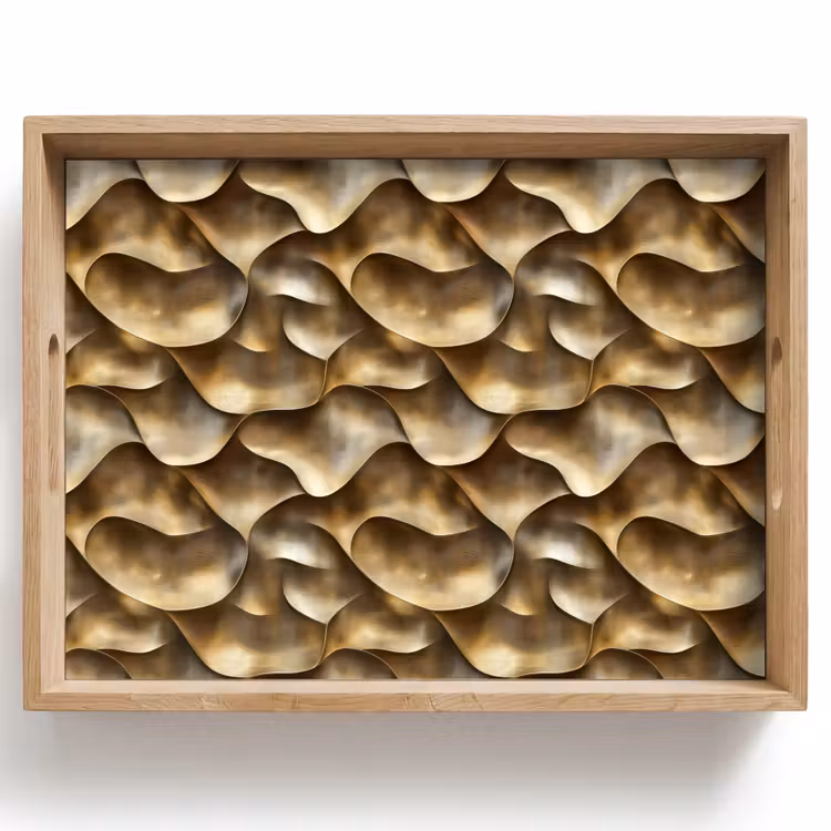 Tablett - Abstrakt - Antik - Gold — 1