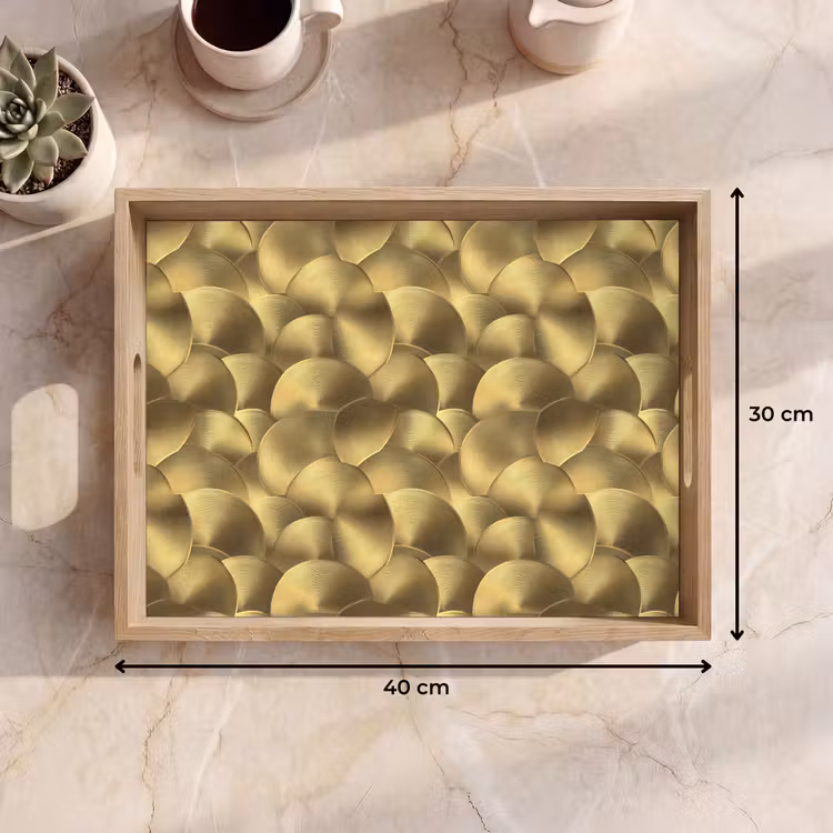 Tablett - Modern - Kreis - Gold — 9