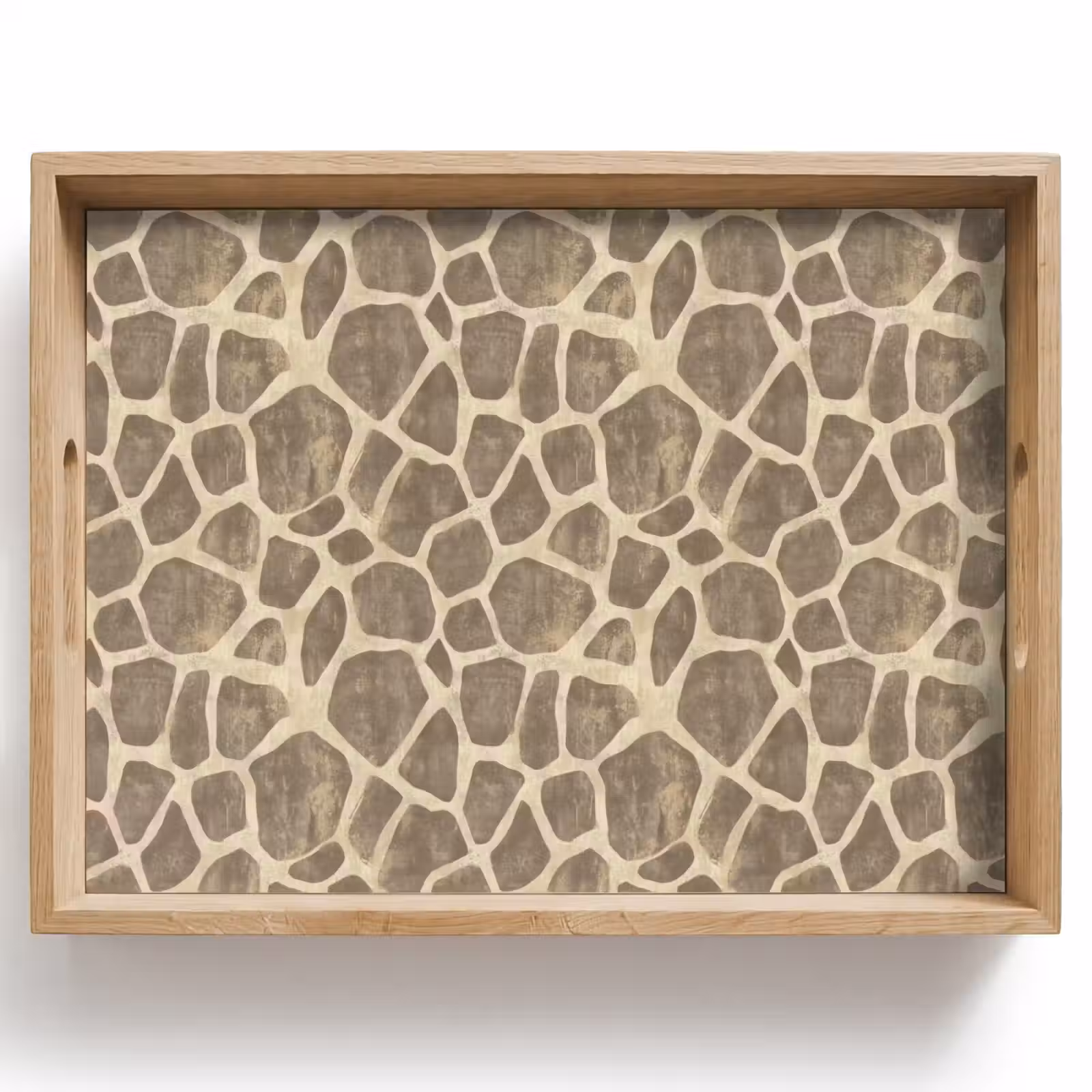 Tablett - Giraffe - Muster - Beige - Braun — 1