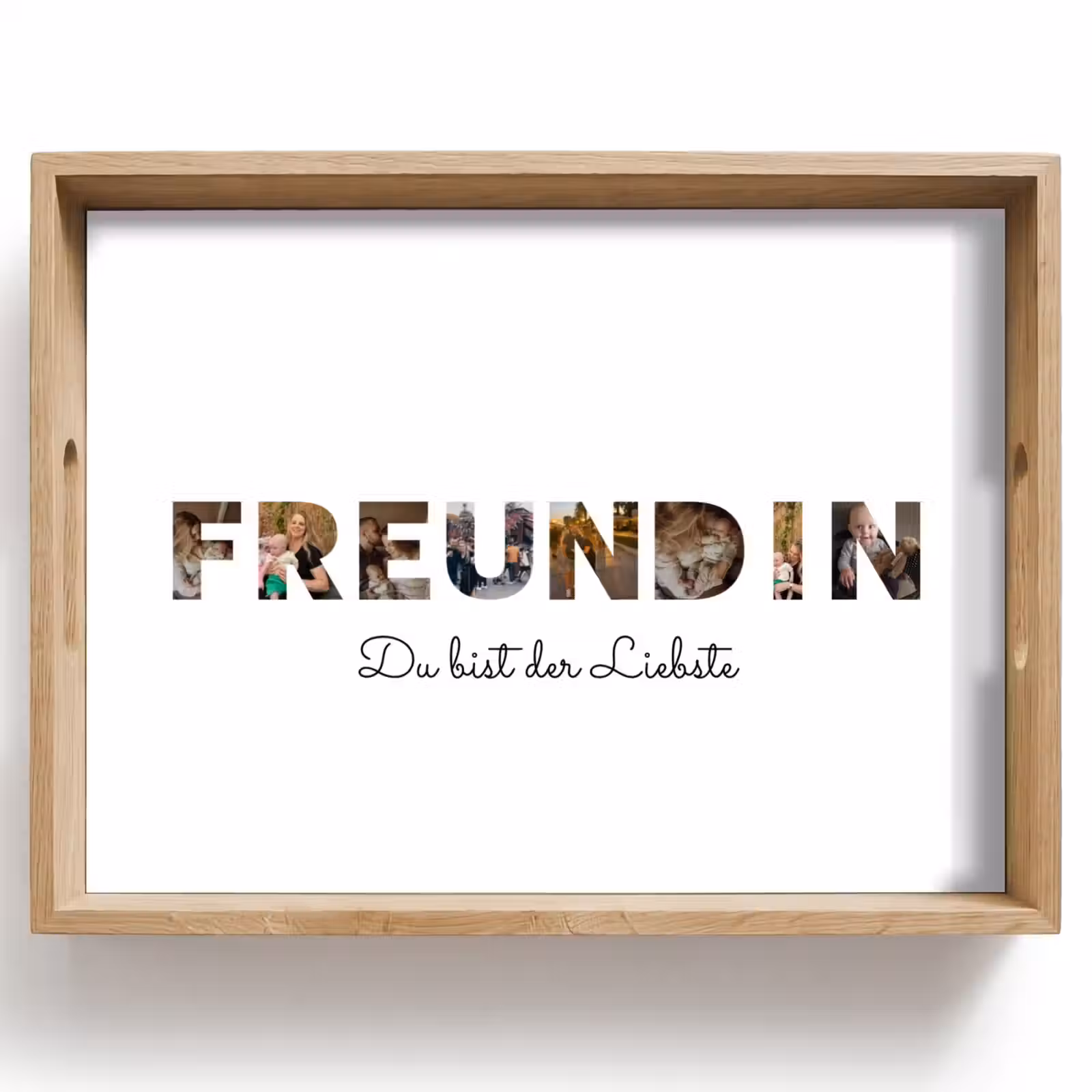 Personalisierte Tablett - Freundin - Buchstaben-Collage — 1