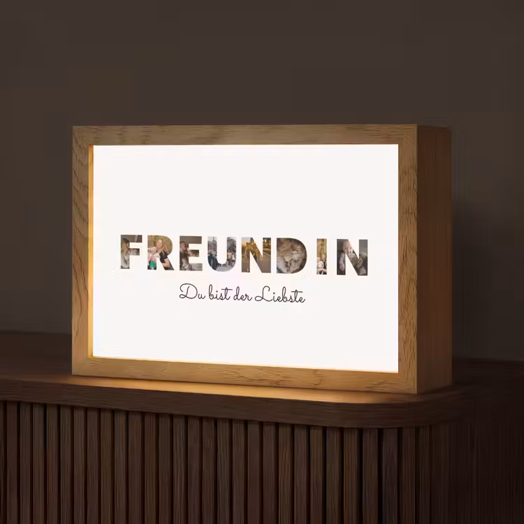 Personalisierte Lightbox - Freundin - Buchstaben-Collage — 1