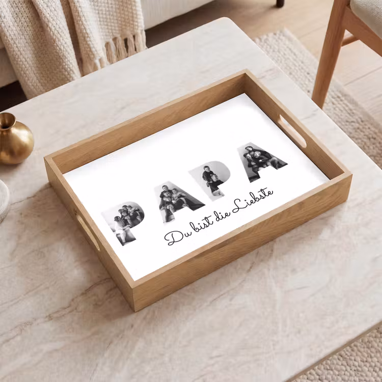 Personalisierte Tablett - Daddy - Buchstaben-Collage — 2