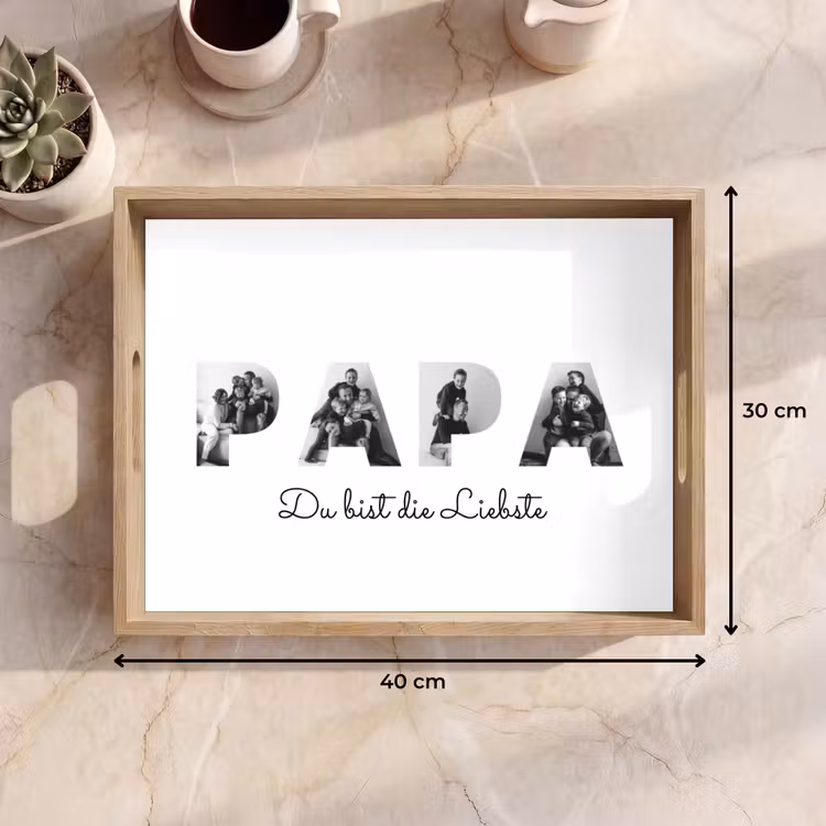 Personalisierte Tablett - Daddy - Buchstaben-Collage — 9