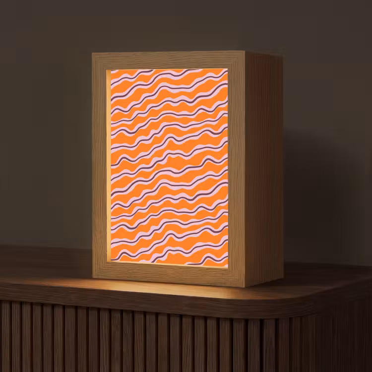 Tischlampe - Retro - Gewellt - Orange — 1