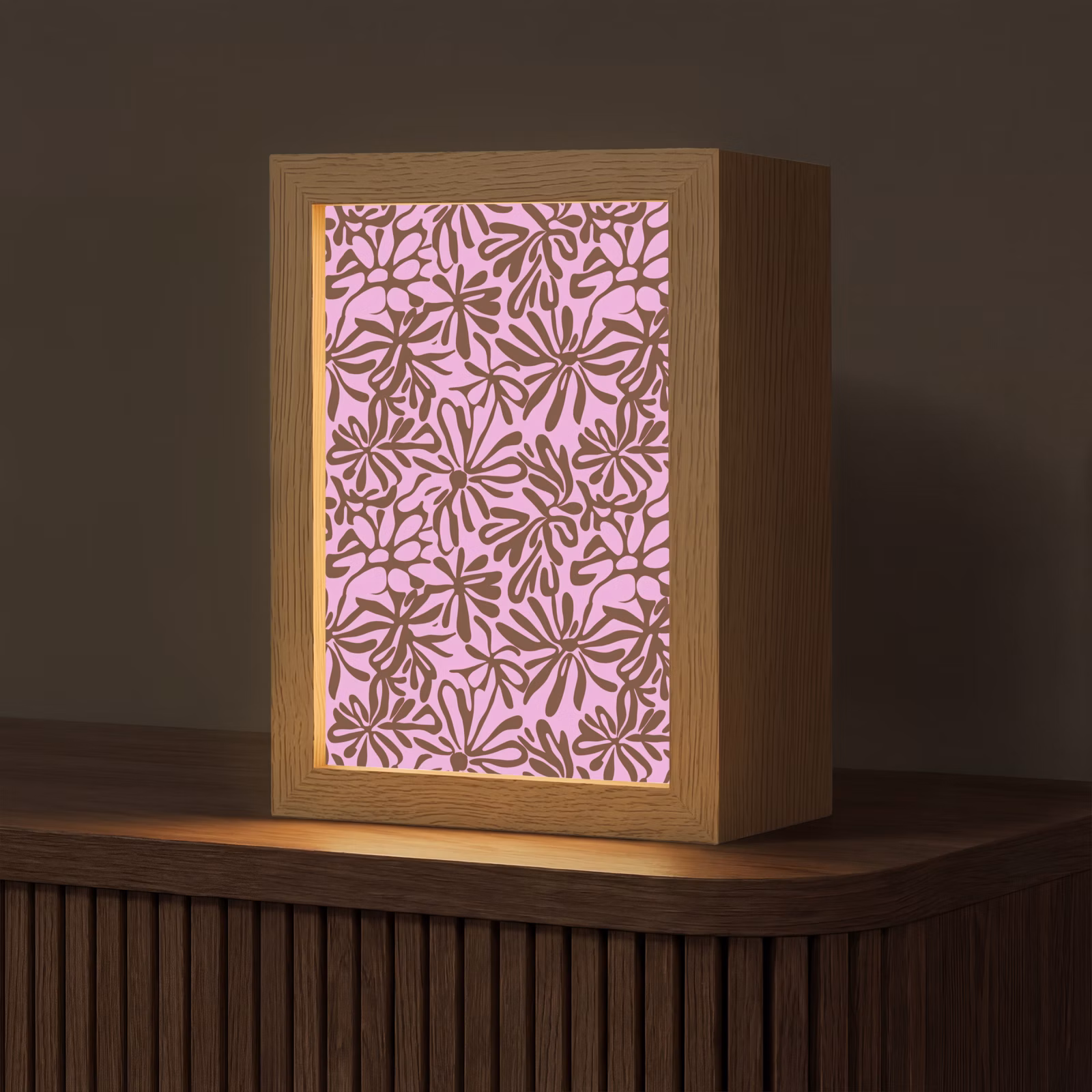 Tischlampe - Bio - Muster - Rosa — 1