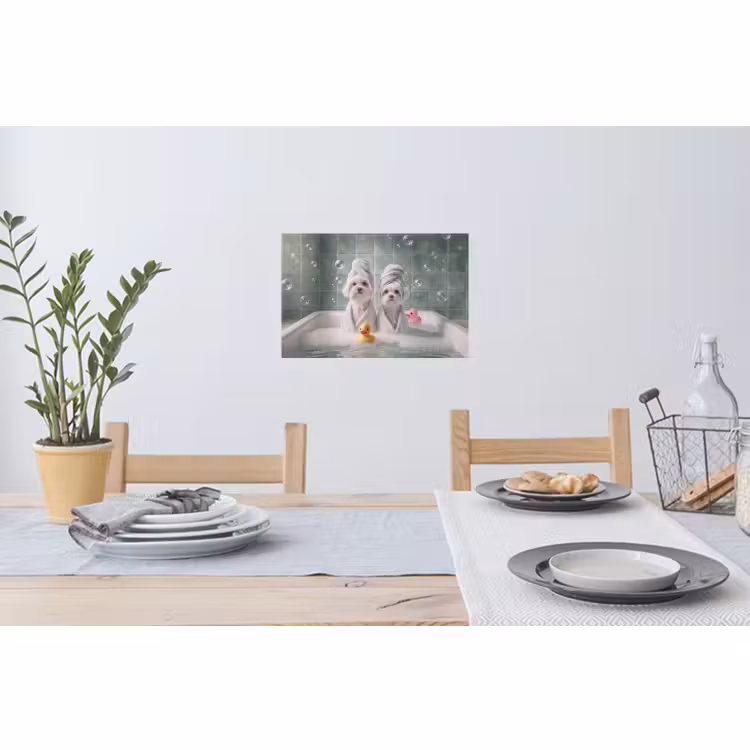 Wandtattoo – Hunde - Badeentchen - Handtücher — 4