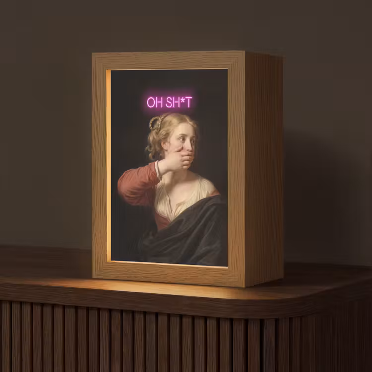 Tischlampe - Zitat - Neon - Frau — 1