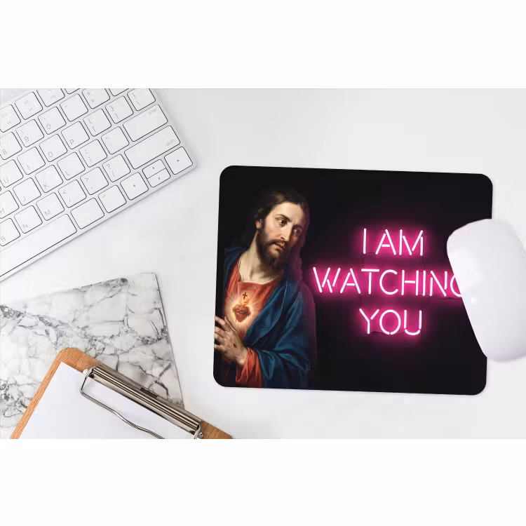 Mauspad - Mensch - Text - Neon — 2