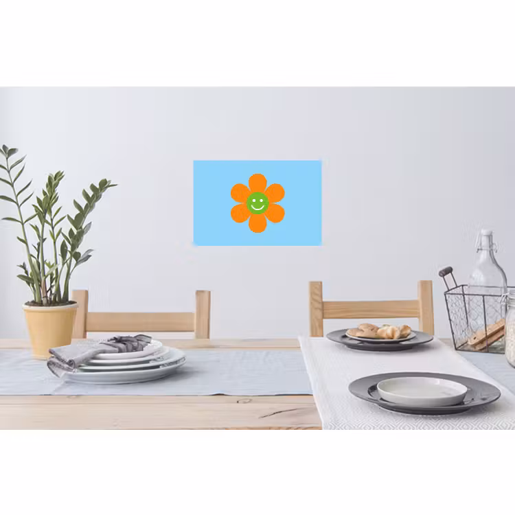 Wandtattoo – Blume - Smiley - Farbenfroh — 4
