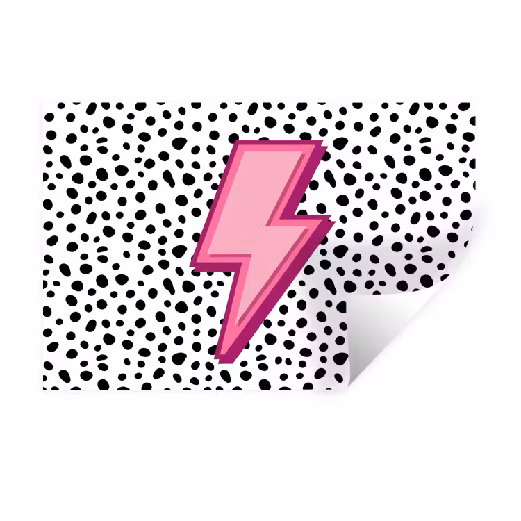 Wandtattoo – Blitz - Rosa - Punkte — 1