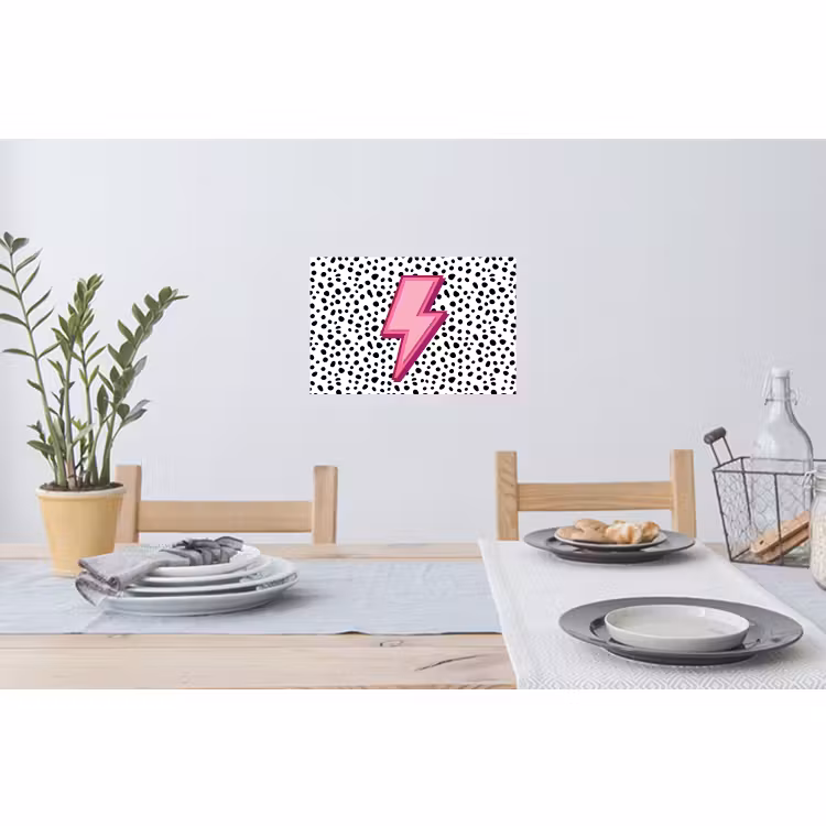 Wandtattoo – Blitz - Rosa - Punkte — 4