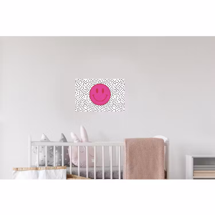 Wandtattoo – Smiley - Rosa - Punkte — 5
