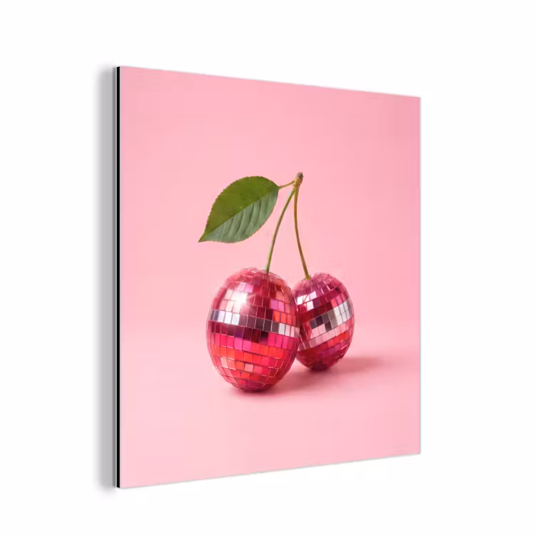 Alu-Dibond-Bild - Disco - Kirsche - Rosa — 1