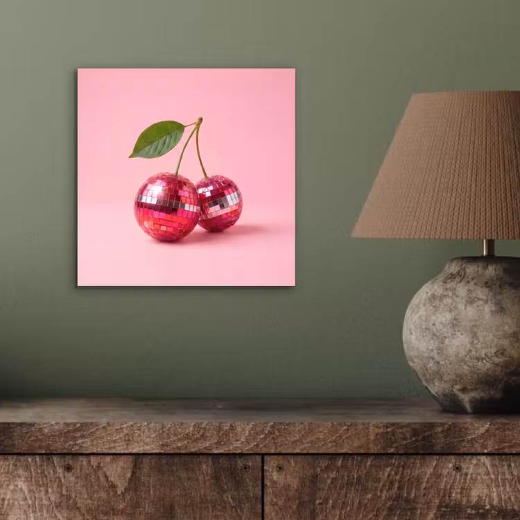 Alu-Dibond-Bild - Disco - Kirsche - Rosa — 3