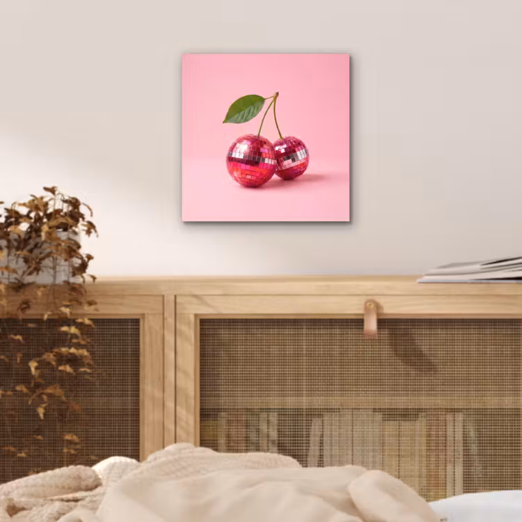 Alu-Dibond-Bild - Disco - Kirsche - Rosa — 4