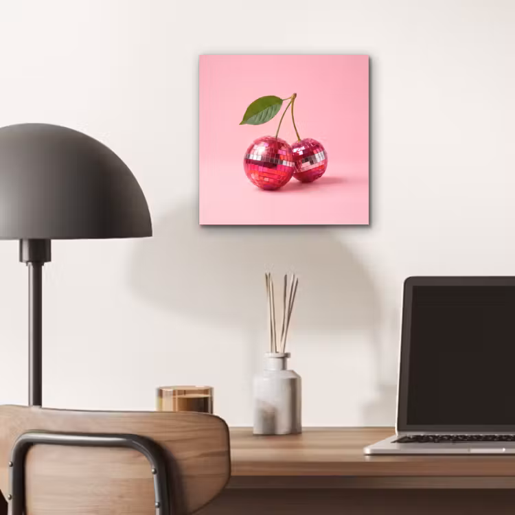 Alu-Dibond-Bild - Disco - Kirsche - Rosa — 6