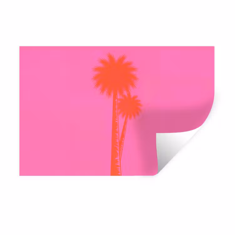 Wandtattoo – Palmen - Modern - Rosa — 1