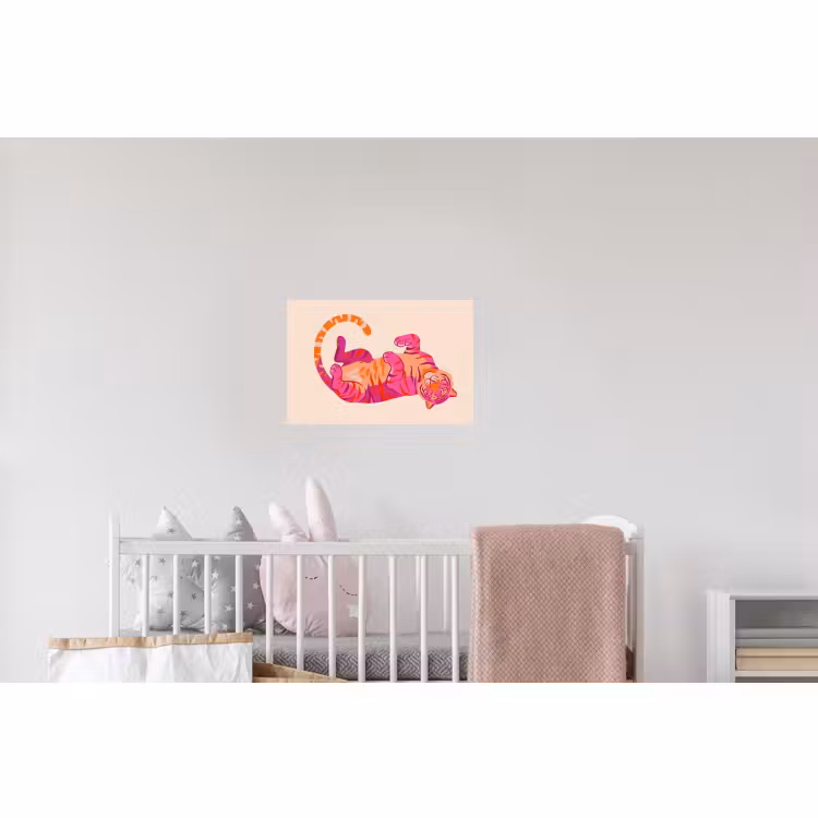 Wandtattoo – Tiger - Rosa - Orange — 5