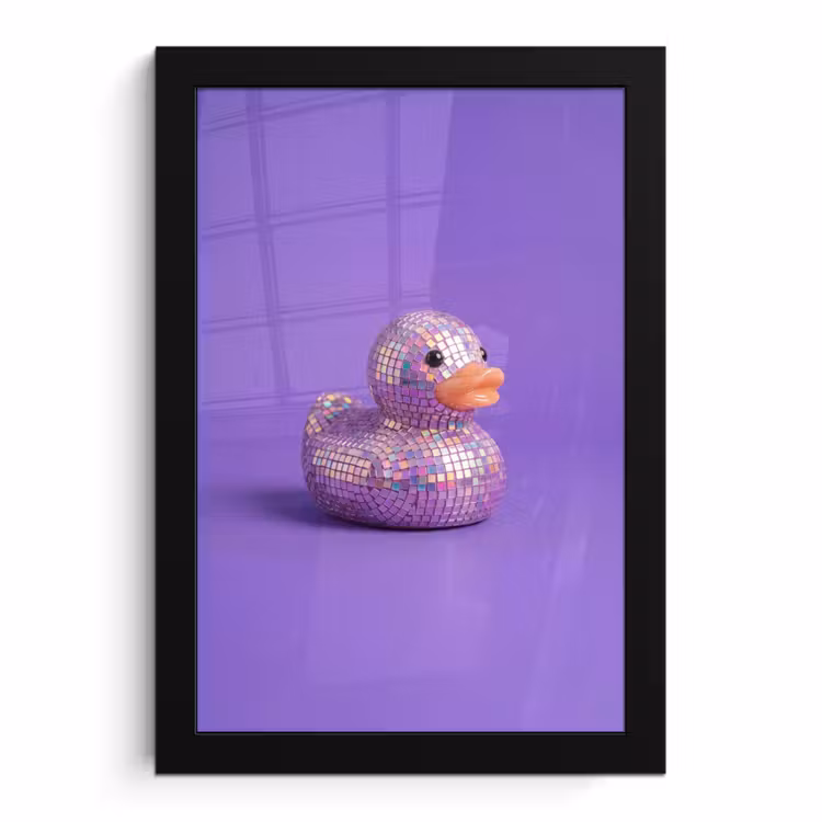 Bilder mit Rahmen - Disco - Ente - Lila — 1