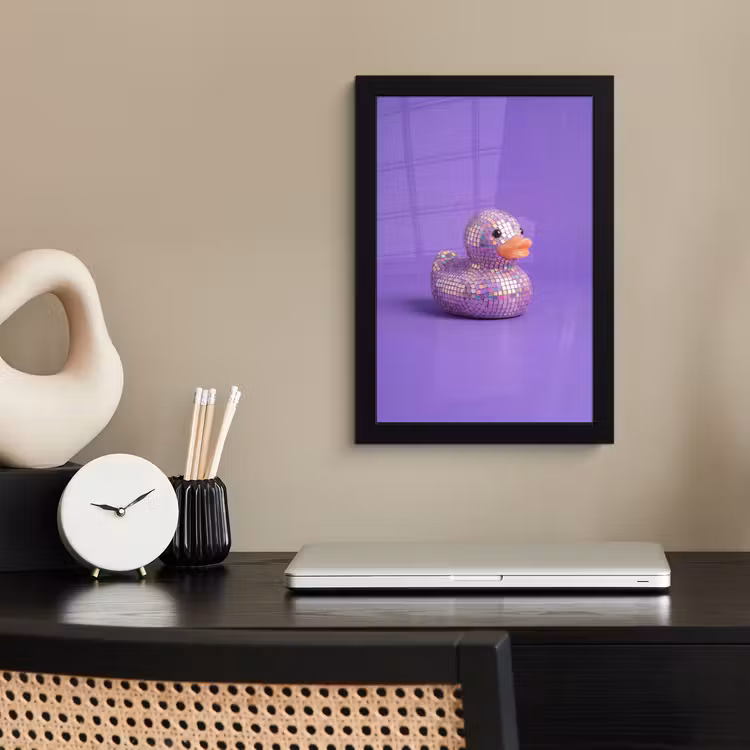 Bilder mit Rahmen - Disco - Ente - Lila — 2