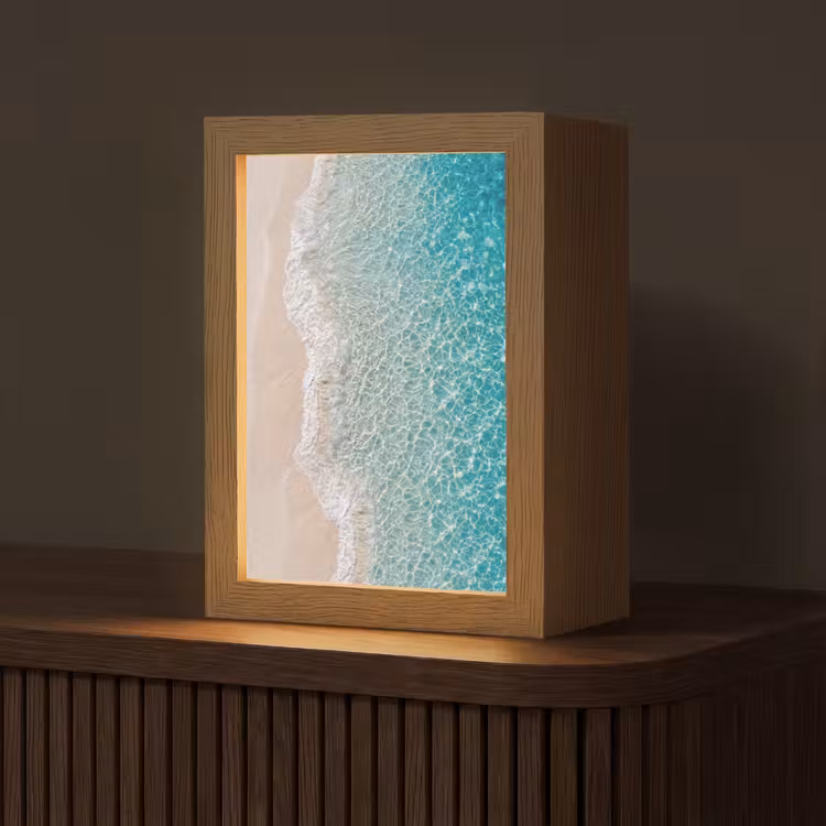 Tischlampe - Küstengebiet - Sand - Blau — 1