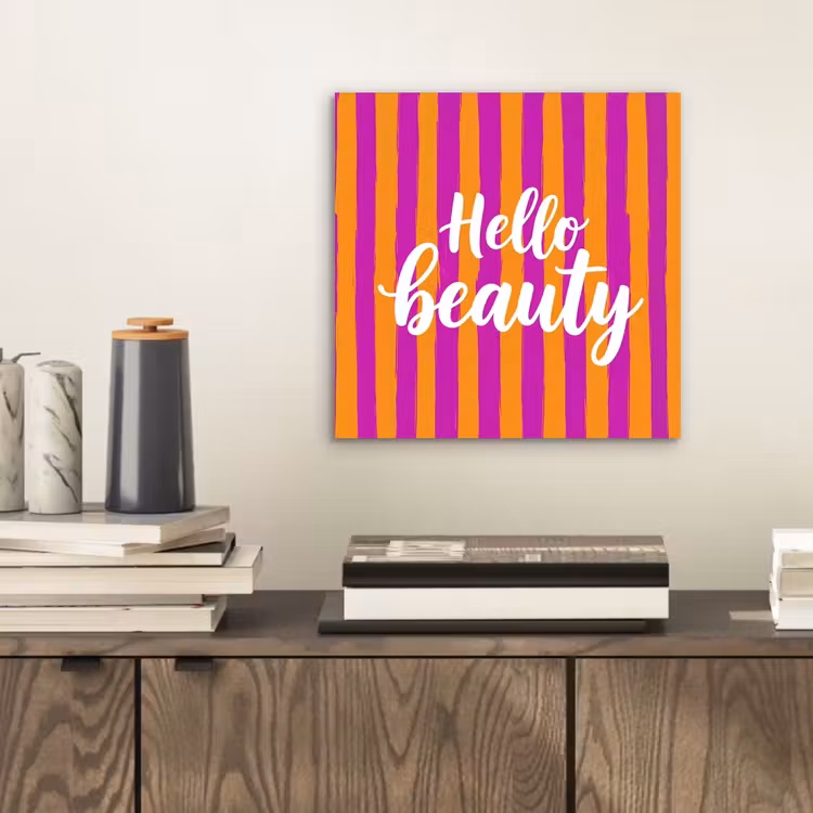 Alu-Dibond-Bild - Modern - Hallo - Orange — 2