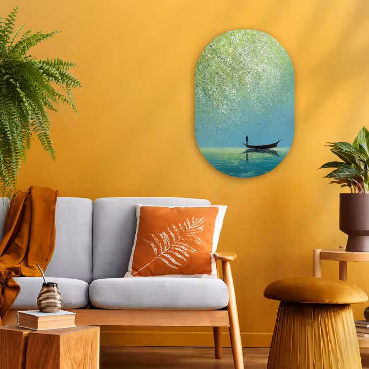 Forexbild Oval - Boot - Wasser - Blätter - Blüten — 2