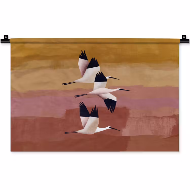 Wandteppich - Vögel - Schnabel - Abstrakt — 1