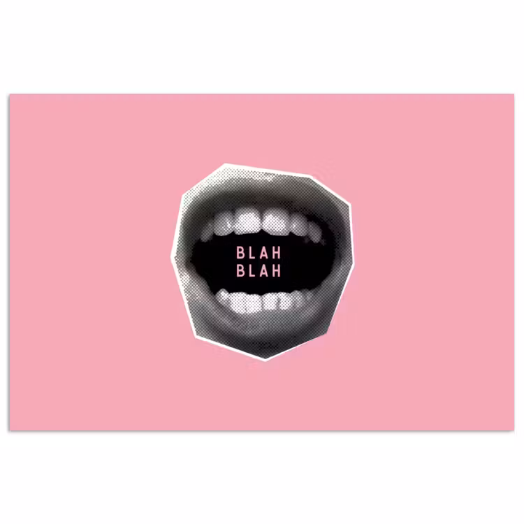 Poster - Mund - BLAH BLAH - Rosa — 1