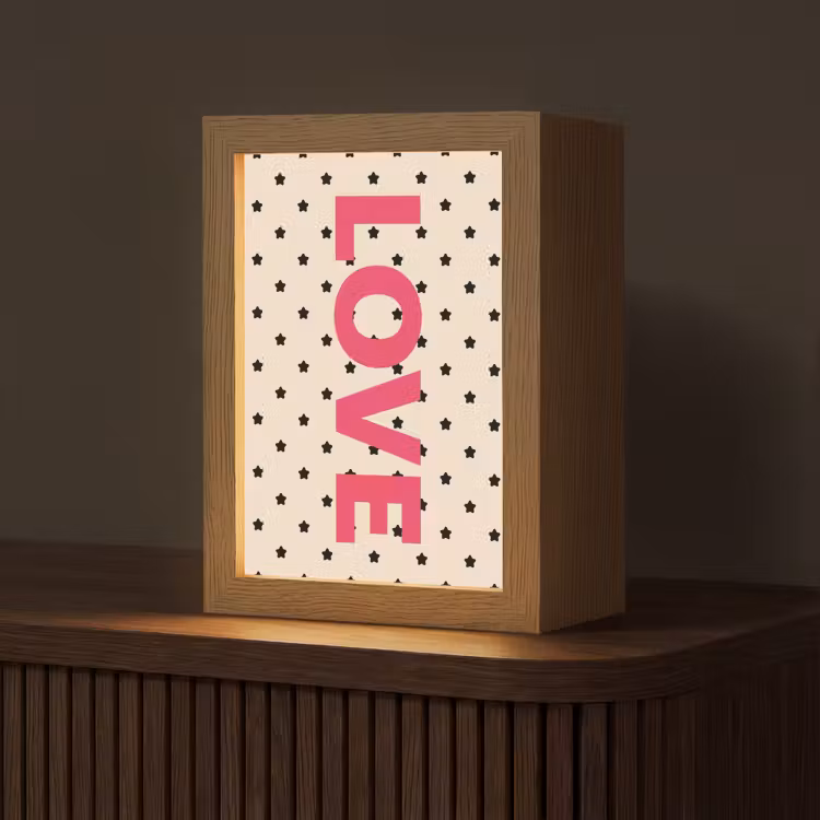 Tischlampe - Liebe - Punkte - Rosa — 1
