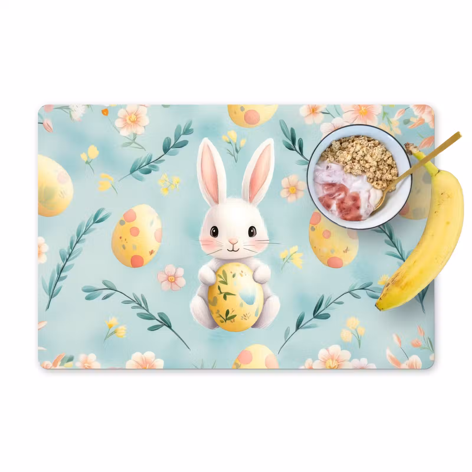 Tischset - 6 Stück - Kaninchen - Eier - Äste — 1