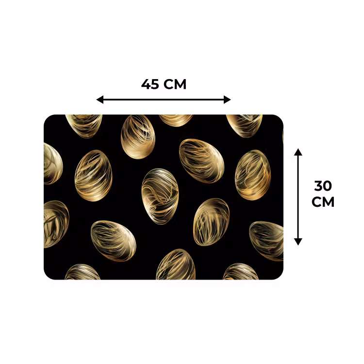 Tischset - 6 Stück - Eier - Gold - Muster — 3