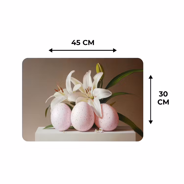 Tischset - 6 Stück - Lilien - Eier - Ostern — 3