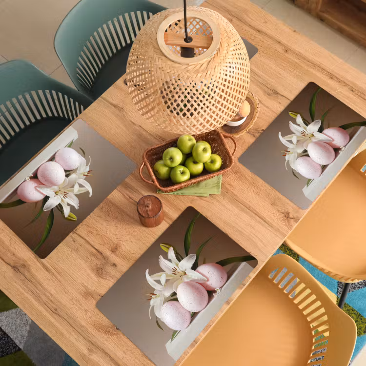 Tischset - 6 Stück - Lilien - Eier - Ostern — 5