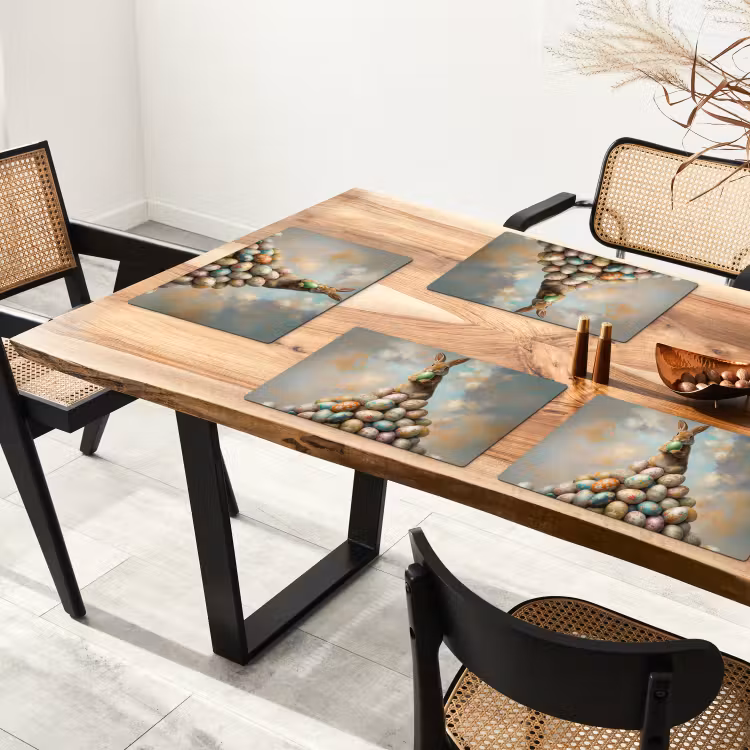 Tischset - 6 Stück - Kaninchen - Eier - Farbenfroh — 4