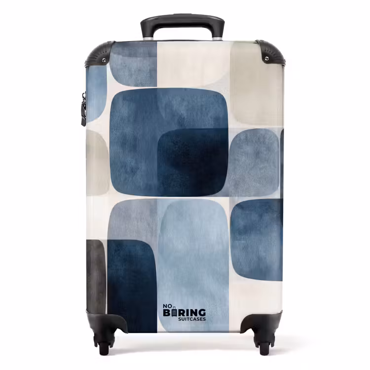 Koffer - Muster - Blau - Quadrate — 1