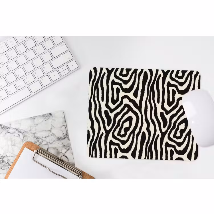 Mauspad - Zebra – Schwarz – Abstrakt — 2