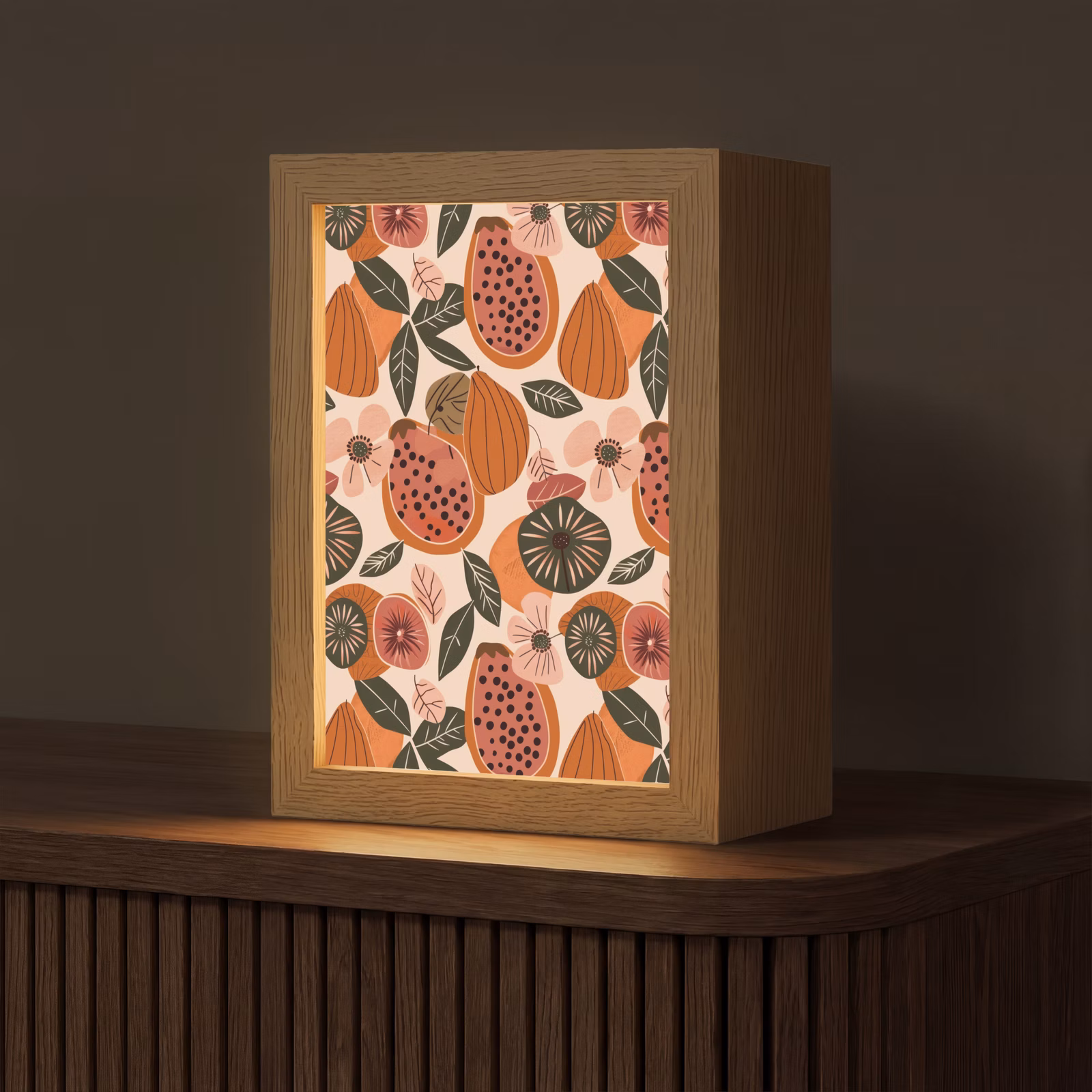 Tischlampe - Papaya - Blüte - Orange — 1